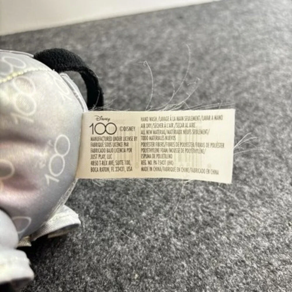 Disney 100 Years of Wonder Mickey Mouse Plush, 15” Silver